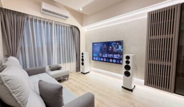 【案例分享】台中 2 房的北歐輕奢交響詩：Wharfedale EVO 5.4落地喇叭 x Onkyo RZ-30擴大機的完美共鳴
